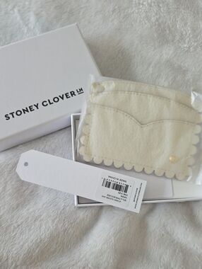 Stoney Clover Vanilla Leather Card Vase NWT with Box